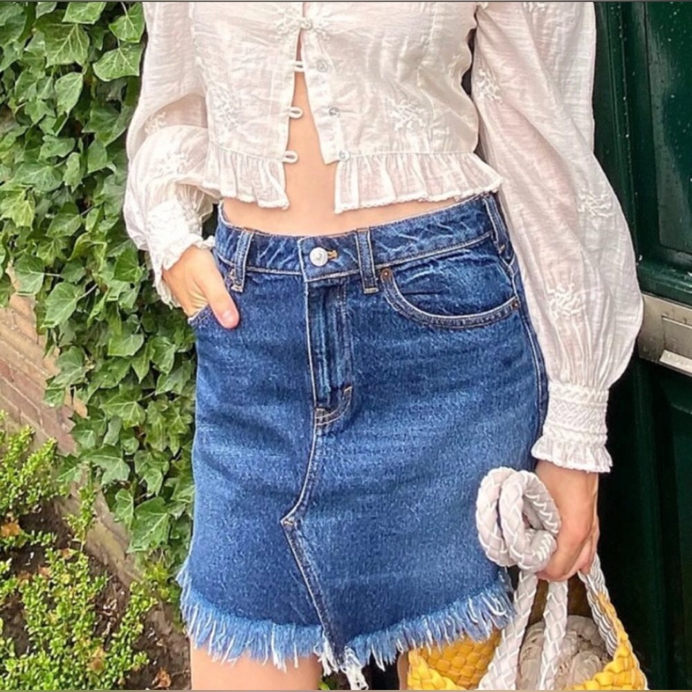Free People We The Free Bailey Fringe Mini Skirt- NWOT